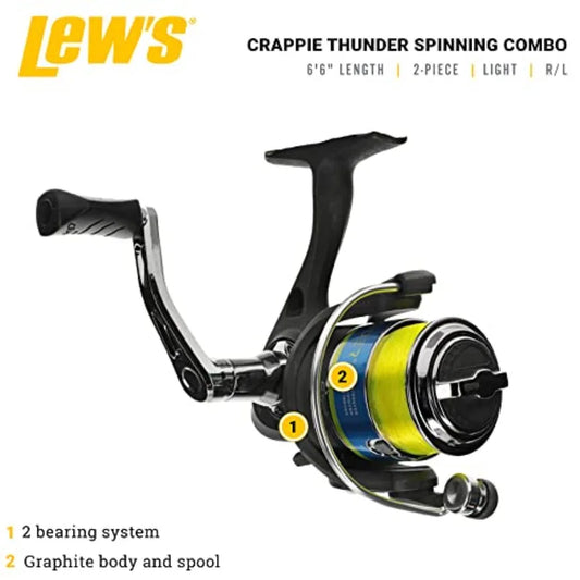Crappie Thunder Spinning Reel & Fishing Rod Combo